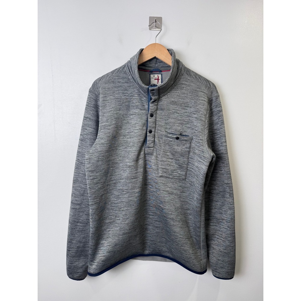 Relwen Micro-Thermo Popover Men Pullover Sweater Snap Medium